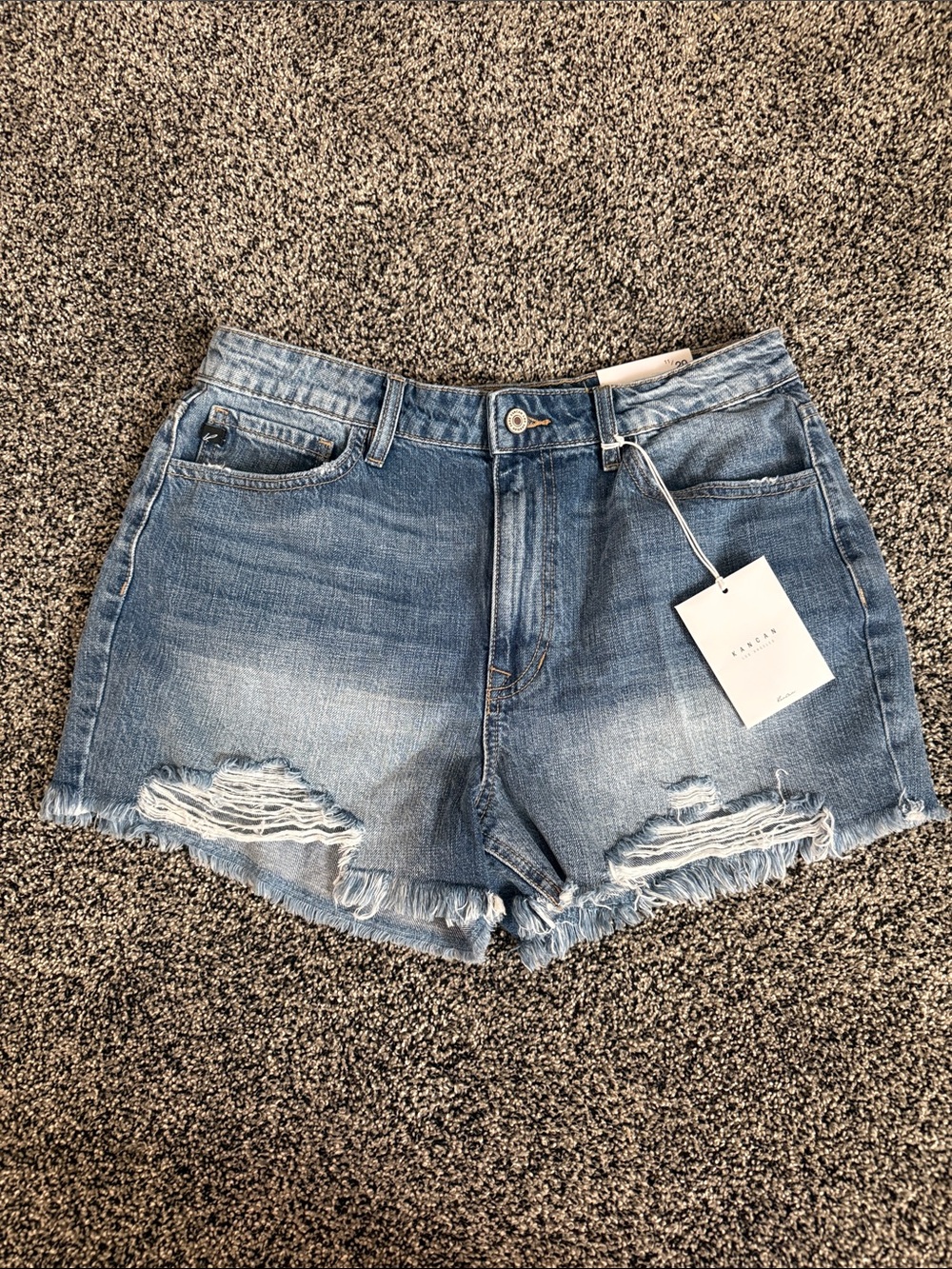 Kancan Women's Distressed Denim Shorts - Light Blue 11/29